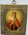 Икона финифть святая царица Александра