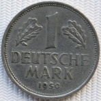 1 марка ФРГ Германия Deutsche Mark 1950