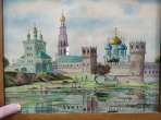 акварель Новодевичий монастырь, авторская