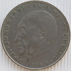 2 марки ФРГ Германия Deutsche Mark 1969