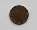 1 Penny 1869 