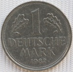 1 марка ФРГ Германия Deutsche Mark 1982